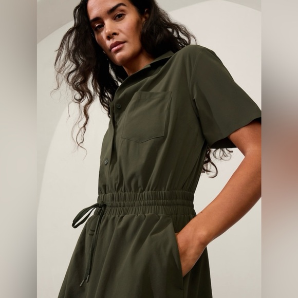 Athleta Avenue Romper // Aspen Olive - Picture 2 of 8